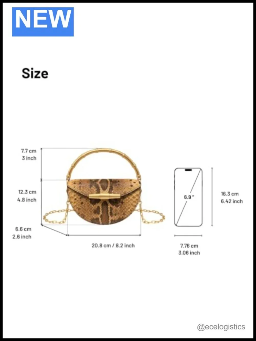 Vegan Leather Top Handle Half-Moon Bag with Detachable Crossbody Strap